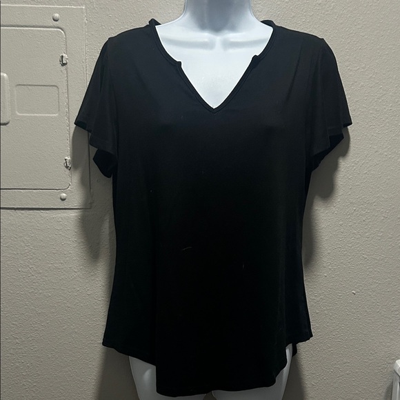 Amazon Essentials Classic Black V-Neck Blouse - Picture 1 of 7
